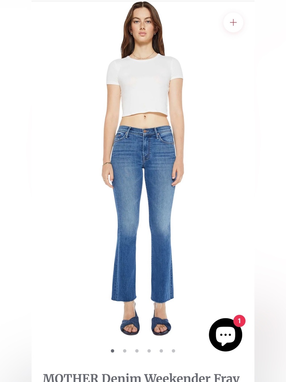 Mother The Weekender Fray In Mint Condition Colorway Blue Jeans Women's Sz 28